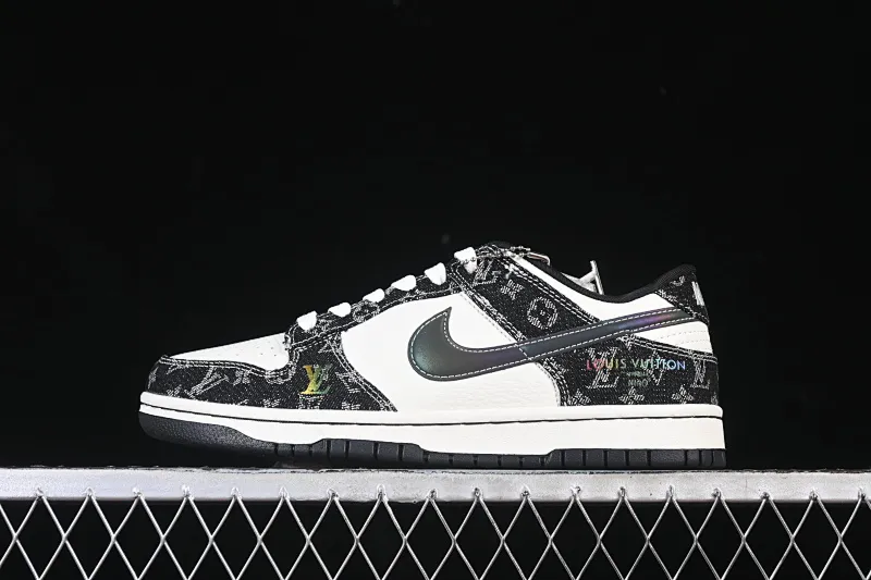 All categories Nk SB Dunk Series Nk SB Dunk Low High-end customized low-top sneakers Nike SB Dunk Low LV co-branded black laser gradient Anniversary high-end customized low-top casual sneakers SC0601-451